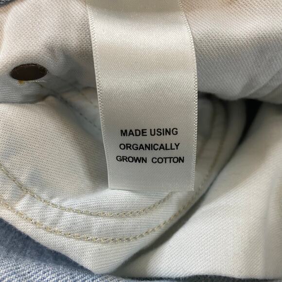 AGOLDE 90s Pinch Waist Jeans Women’s 31 High Rise Organic Light Wash Raw Hem - Picture 12 of 13